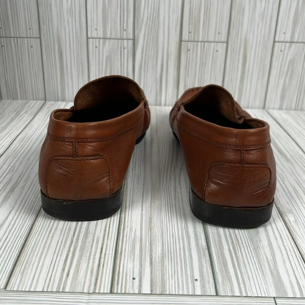 Tod's Men’s Brown Leather Penny Slip On Loafers‎ Size 8